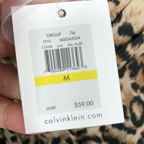 NEW Calvin Klein Multicolor Leopard Print Sleeveless Top Women's Sz. M - Picture 4 of 8